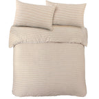 Conjunto de cama com 3 peças, em microfibra, com padrão de listras, com fronha e 2 alças, com fronhas, para quarto de casal, quarto de hóspedes, decoração de quarto, roupa de cama