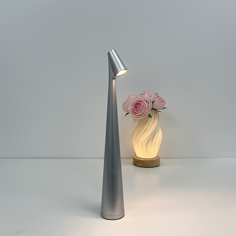 Lâmpada de mesa simples e criativa com LED, com três níveis de intensidade de toque, carregamento USB conveniente para transportar, adequada para estudo/sala de estar/quarto/bar/café/terraço.
