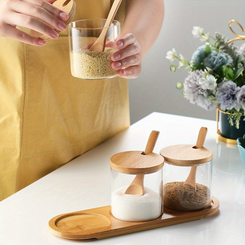 1 peça/3 peças, Pote de Temperos, Pote de Especiarias para Cozinha, Recipientes para Temperos, Pote Criativo de Glutamato Monossódico, Pote de Sal e Pimenta, Recipientes para Pimenta, Armazenamento de Temperos com Tampa, Caixa de Armazenamento de Alimentos com Colher, Utensílios de Cozinha