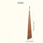 Espátula de Madeira de Acácia Artesanal, Leve e Pendurável para Camping ao Ar Livre, Utensílio Triangular Antiaderente para Cozinhar, Espátula Sólida para Mexer e Virar Frigideiras