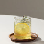 Conjunto de 2/4 Copos de Vidro com Listras Verticais, 320ml, Copos de Vidro Transparente, Copos com Listras Verticais para Beber Bebidas Domésticas, Leite, Suco e Café com Facilidade, Design com Altura de 8,5cm, Copos de Vidro Texturizado Transparente
