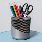 1 Peça Porta-Canetas Criativo de Grande Capacidade, Caixa de Armazenamento, Organizador de Mesa para Cosméticos e Papelaria, Copo de Lápis Estilo Moderno, Porta-Canetas de Papelaria Criativo Multifuncional, Organizador de Mesa com Grade para Estudantes