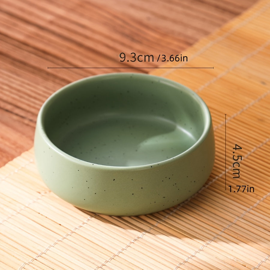 Conjunto de 4 peças; Pratos de cerâmica para temperar; Taças para condimentos; Pequenas taças laterais; Pequenas pratos laterais; Adequado para aperitivos, vários snacks, condimentos de mesa, molhos, conjunto de 4 pequenas taças com 8,89 cm, lavável na máquina de lavar louça e seguro para micro-ondas