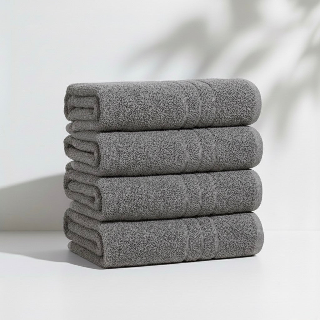4 Peças Toalhas de Banho JUMBO | 78x158cm EXTRA GRANDE 500 GSM 100% Algodão | Super Absorventes, Secagem Rápida, Toalhas Grandes para Banheiro e Academia