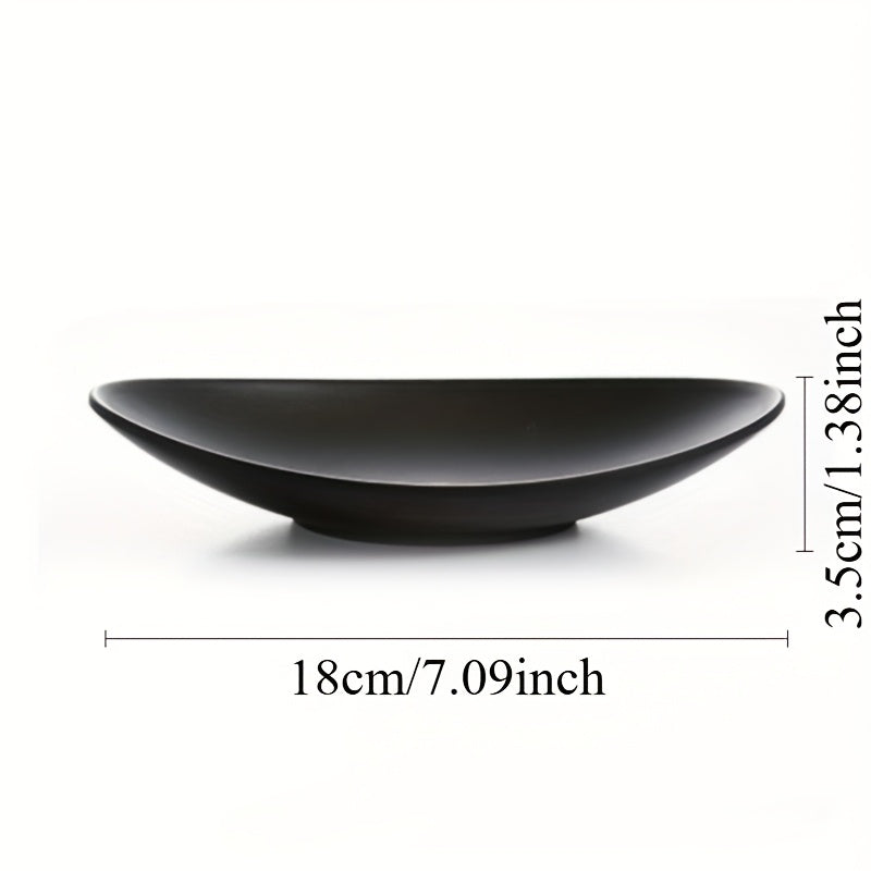 Um Elegante Porta-Joias e Porta-Chaves Oval Preto, uma Caixa de Armazenamento em Melamina Fashion, Perfeita para Anéis, Chaves e Ornamentos, Ideal para Várias Festas. (Não Adequado para Contacto com Alimentos)