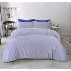 Conjunto de cama com 3 peças, em microfibra, com padrão de listras, com fronha e 2 alças, com fronhas, para quarto de casal, quarto de hóspedes, decoração de quarto, roupa de cama