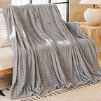 1 manta de chão de flanela polar ultra macia, padrão axadrezado de cor sólida, manta de cama quente e aconchegante, manta de sofá leve para todas as estações, manta de sesta para sala de estar, quarto, sofá, escritório, campismo, viagens, decoração de casa, os melhores presentes para aniversário e Dia dos Namorados, tamanho individual/casal/king/super king