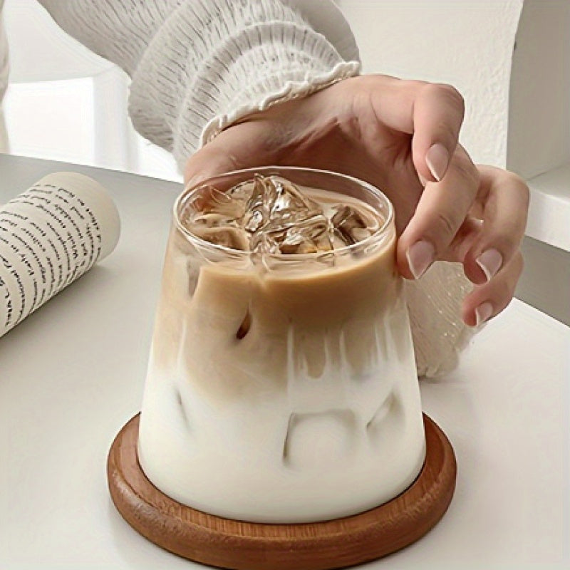 Caneca de Vidro Japonesa da Montanha Fuji - Caneca de Café de Borossilicato Alto Transparente, Reutilizável e Segura para Lava-Louças, Perfeita para Casa, Escritório e Encontros Festivos, Ideal para Bebidas Frias, Leite e Água - 290/350ml
