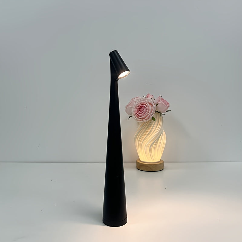 Lâmpada de mesa simples e criativa com LED, com três níveis de intensidade de toque, carregamento USB conveniente para transportar, adequada para estudo/sala de estar/quarto/bar/café/terraço.