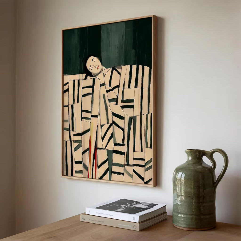 2D Plano, 2D Plano, 1 unidade, Decoração de Parede, Poster Elegante, Impressão de Arte de Figura Abstrata, Obra de Arte Minimalista em Tela - Decoração de Moda Minimalista Contemporânea, Ideal para Decoração de Quarto e Sala de Estar, Presente de Inauguração, Sem Moldura