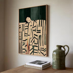 2D Plano, 2D Plano, 1 unidade, Decoração de Parede, Poster Elegante, Impressão de Arte de Figura Abstrata, Obra de Arte Minimalista em Tela - Decoração de Moda Minimalista Contemporânea, Ideal para Decoração de Quarto e Sala de Estar, Presente de Inauguração, Sem Moldura