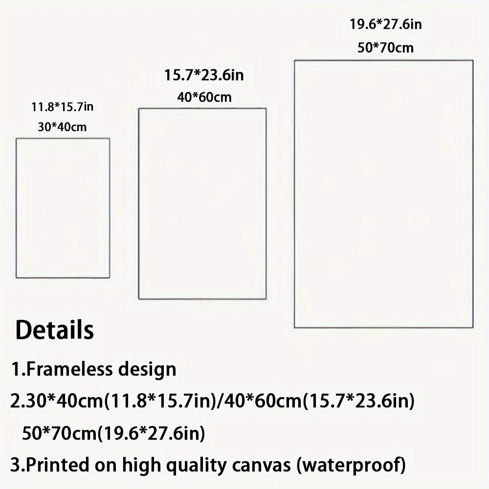 2D Plano, 2D Plano, 1 unidade, Decoração de Parede, Poster Elegante, Impressão de Arte de Figura Abstrata, Obra de Arte Minimalista em Tela - Decoração de Moda Minimalista Contemporânea, Ideal para Decoração de Quarto e Sala de Estar, Presente de Inauguração, Sem Moldura