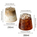 Caneca de Vidro Japonesa da Montanha Fuji - Caneca de Café de Borossilicato Alto Transparente, Reutilizável e Segura para Lava-Louças, Perfeita para Casa, Escritório e Encontros Festivos, Ideal para Bebidas Frias, Leite e Água - 290/350ml