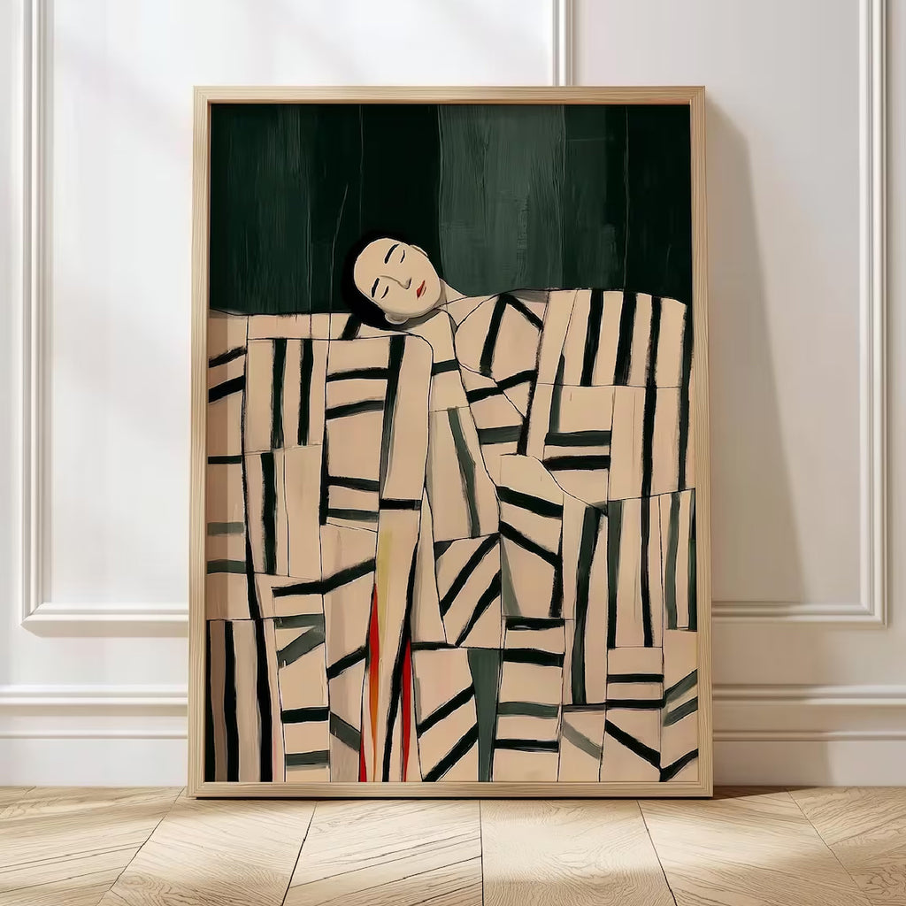 2D Plano, 2D Plano, 1 unidade, Decoração de Parede, Poster Elegante, Impressão de Arte de Figura Abstrata, Obra de Arte Minimalista em Tela - Decoração de Moda Minimalista Contemporânea, Ideal para Decoração de Quarto e Sala de Estar, Presente de Inauguração, Sem Moldura