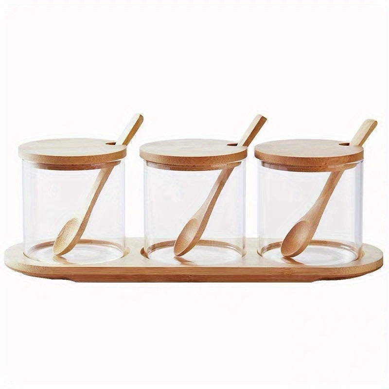 1 peça/3 peças, Pote de Temperos, Pote de Especiarias para Cozinha, Recipientes para Temperos, Pote Criativo de Glutamato Monossódico, Pote de Sal e Pimenta, Recipientes para Pimenta, Armazenamento de Temperos com Tampa, Caixa de Armazenamento de Alimentos com Colher, Utensílios de Cozinha