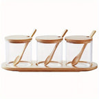 1 peça/3 peças, Pote de Temperos, Pote de Especiarias para Cozinha, Recipientes para Temperos, Pote Criativo de Glutamato Monossódico, Pote de Sal e Pimenta, Recipientes para Pimenta, Armazenamento de Temperos com Tampa, Caixa de Armazenamento de Alimentos com Colher, Utensílios de Cozinha