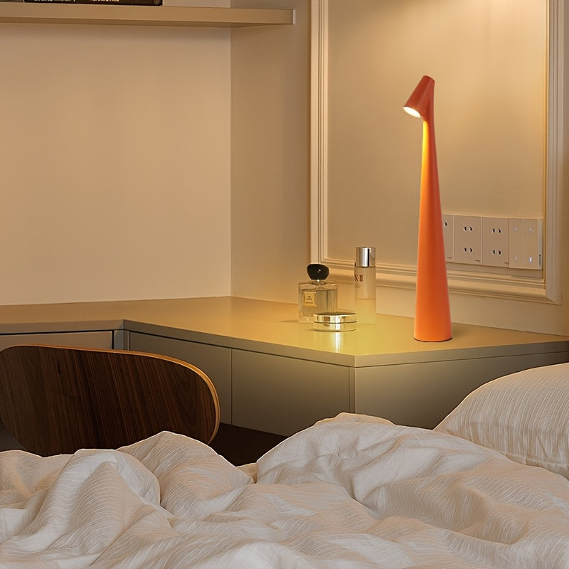 Lâmpada de mesa simples e criativa com LED, com três níveis de intensidade de toque, carregamento USB conveniente para transportar, adequada para estudo/sala de estar/quarto/bar/café/terraço.