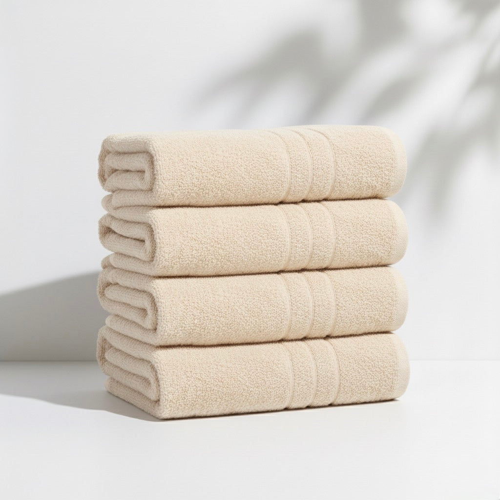 4 Peças Toalhas de Banho JUMBO | 78x158cm EXTRA GRANDE 500 GSM 100% Algodão | Super Absorventes, Secagem Rápida, Toalhas Grandes para Banheiro e Academia