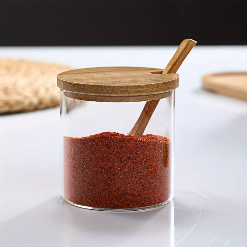 1 peça/3 peças, Pote de Temperos, Pote de Especiarias para Cozinha, Recipientes para Temperos, Pote Criativo de Glutamato Monossódico, Pote de Sal e Pimenta, Recipientes para Pimenta, Armazenamento de Temperos com Tampa, Caixa de Armazenamento de Alimentos com Colher, Utensílios de Cozinha