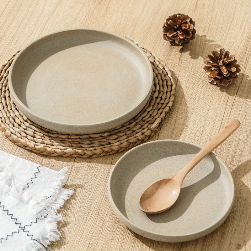 Prato de Jantar de Cerâmica 1 peça para Casa, Sala de Estar, Sala de Jantar, Louça de Cozinha, Prato de Lanche, Tigela de Doces, Dim Sum, Tigela de Salada, Prato de Armazenamento para Bolo, Prato de Frutas, Prato de Jantar para Cereais, Legumes, Carne, Pão, para Casa, Reuniões, Restaurantes