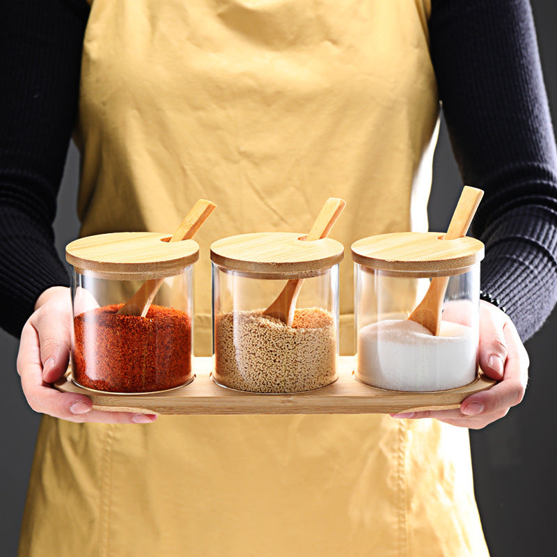 1 peça/3 peças, Pote de Temperos, Pote de Especiarias para Cozinha, Recipientes para Temperos, Pote Criativo de Glutamato Monossódico, Pote de Sal e Pimenta, Recipientes para Pimenta, Armazenamento de Temperos com Tampa, Caixa de Armazenamento de Alimentos com Colher, Utensílios de Cozinha