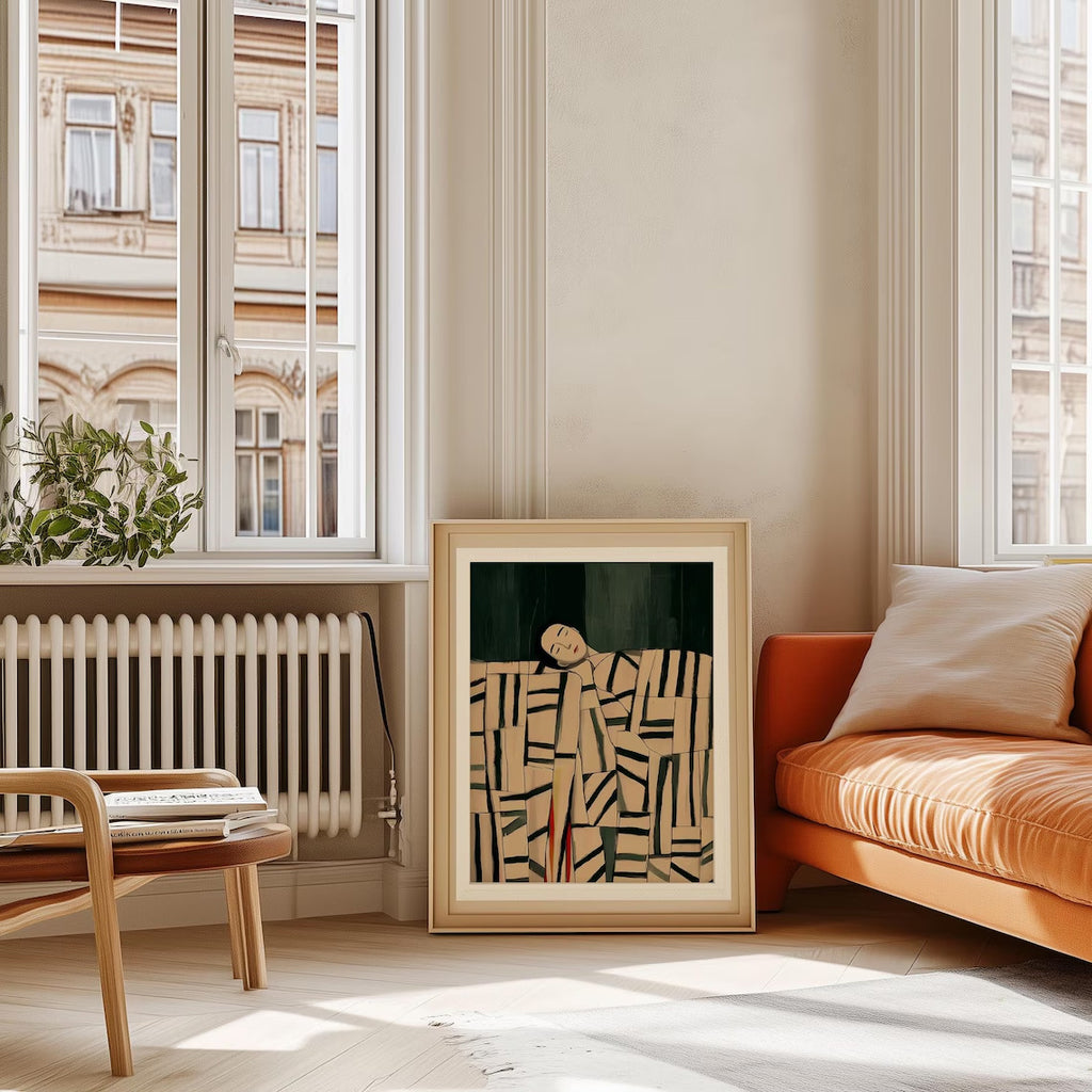 2D Plano, 2D Plano, 1 unidade, Decoração de Parede, Poster Elegante, Impressão de Arte de Figura Abstrata, Obra de Arte Minimalista em Tela - Decoração de Moda Minimalista Contemporânea, Ideal para Decoração de Quarto e Sala de Estar, Presente de Inauguração, Sem Moldura