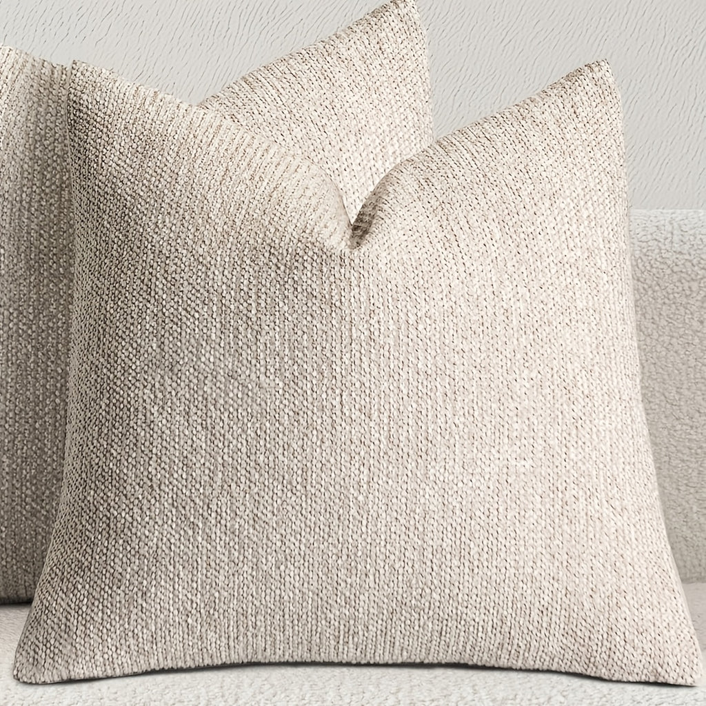 Capa de Almofada de Sofá de Pelúcia Granular Chenille 1 peça, Enchimento da Almofada Não Incluído, Capa de Almofada de Sofá Estilo Fazenda Moderna para Decoração de Casa, Fronha de Almofada de Sofá-cama com Design Versátil Minimalista Moderno, Material Chenille Adequado para Sofá-cama, Quarto