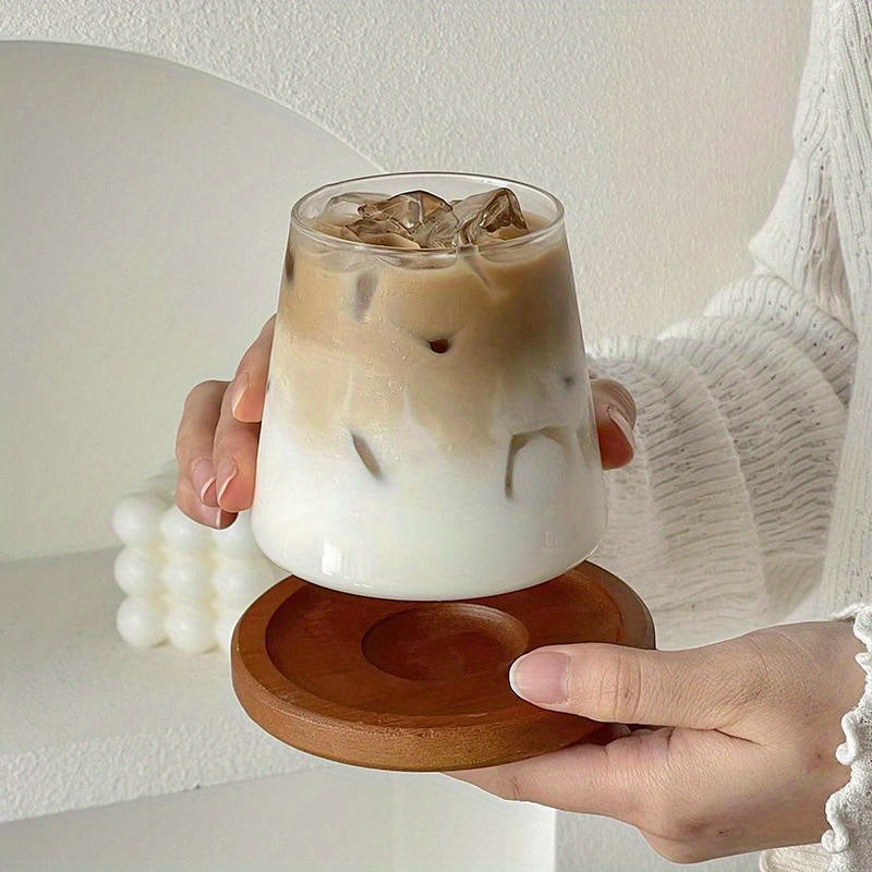 Caneca de Vidro Japonesa da Montanha Fuji - Caneca de Café de Borossilicato Alto Transparente, Reutilizável e Segura para Lava-Louças, Perfeita para Casa, Escritório e Encontros Festivos, Ideal para Bebidas Frias, Leite e Água - 290/350ml