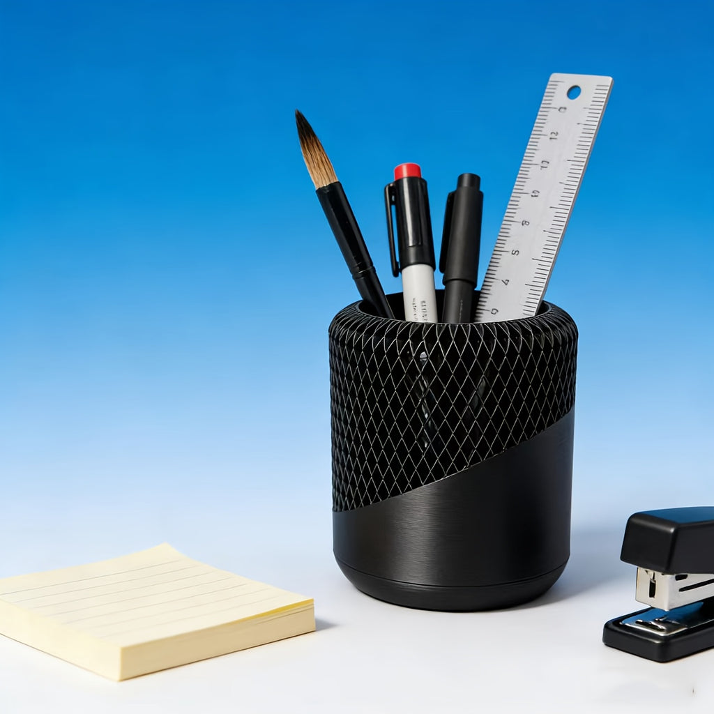 1 Peça Porta-Canetas Criativo de Grande Capacidade, Caixa de Armazenamento, Organizador de Mesa para Cosméticos e Papelaria, Copo de Lápis Estilo Moderno, Porta-Canetas de Papelaria Criativo Multifuncional, Organizador de Mesa com Grade para Estudantes