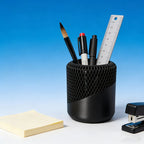 1 Peça Porta-Canetas Criativo de Grande Capacidade, Caixa de Armazenamento, Organizador de Mesa para Cosméticos e Papelaria, Copo de Lápis Estilo Moderno, Porta-Canetas de Papelaria Criativo Multifuncional, Organizador de Mesa com Grade para Estudantes