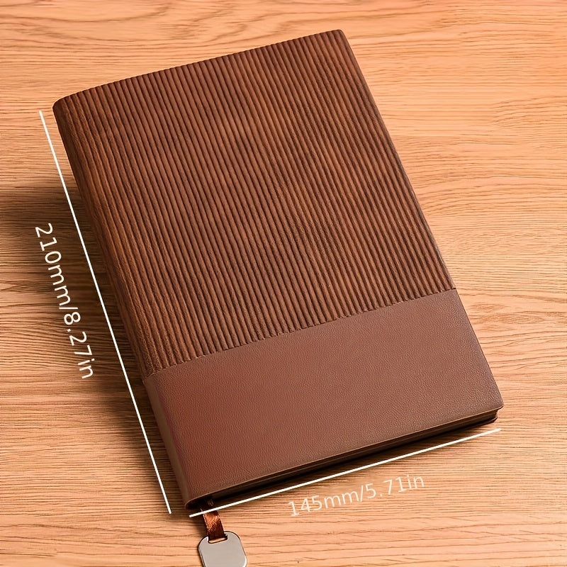 1 Caderno com Capa de Imitação de Pele de Alta Qualidade, Tamanho A5, Papel Daolin Bege de 80 Gramas, 100 Folhas, Adequado para Uso Diário no Escritório, Escola, Reuniões de Negócios e Vida Universitária