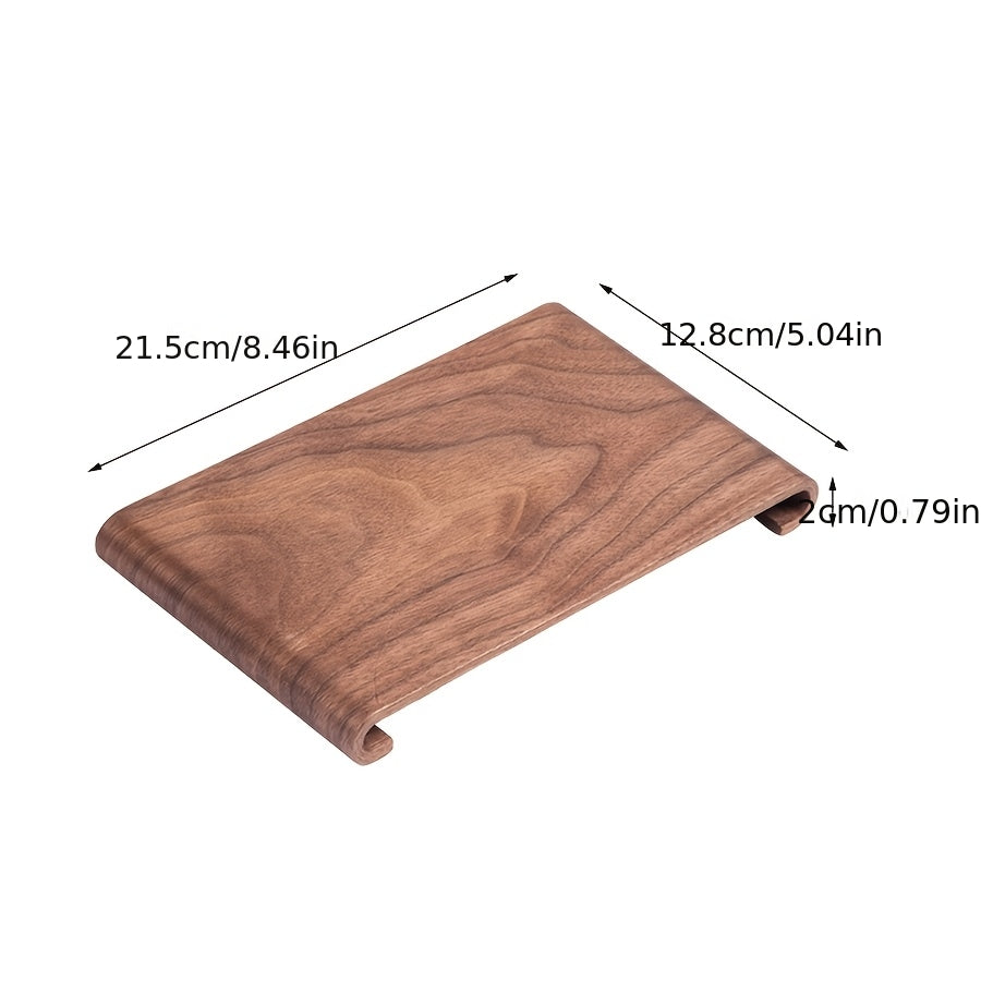 1 Tabuleiro de Chá Retangular | Material de Tronco Contemporâneo, Acabamento Lacado, Padrão Sólido para Uso Doméstico e Hoteleiro (Sem Contacto com Alimentos)