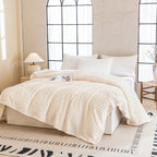 1 manta de chão de flanela polar ultra macia, padrão axadrezado de cor sólida, manta de cama quente e aconchegante, manta de sofá leve para todas as estações, manta de sesta para sala de estar, quarto, sofá, escritório, campismo, viagens, decoração de casa, os melhores presentes para aniversário e Dia dos Namorados, tamanho individual/casal/king/super king