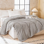 1 manta de chão de flanela polar ultra macia, padrão axadrezado de cor sólida, manta de cama quente e aconchegante, manta de sofá leve para todas as estações, manta de sesta para sala de estar, quarto, sofá, escritório, campismo, viagens, decoração de casa, os melhores presentes para aniversário e Dia dos Namorados, tamanho individual/casal/king/super king