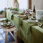 1 Toalhinha de Linho, Toalha de Mesa Quadrada de Cor Sólida de Alta Qualidade, Toalhita de Linho Decoração de Cozinha Hotel Restaurante Ocidental, Toalha de Mesa Quadrada Verde para Casamento (40Cm/15.75In)