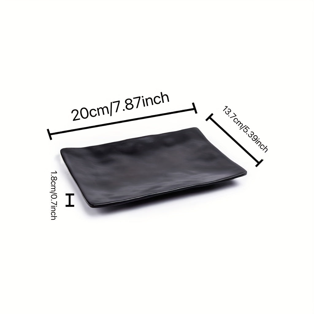 Um Elegante Porta-Joias e Porta-Chaves Oval Preto, uma Caixa de Armazenamento em Melamina Fashion, Perfeita para Anéis, Chaves e Ornamentos, Ideal para Várias Festas. (Não Adequado para Contacto com Alimentos)