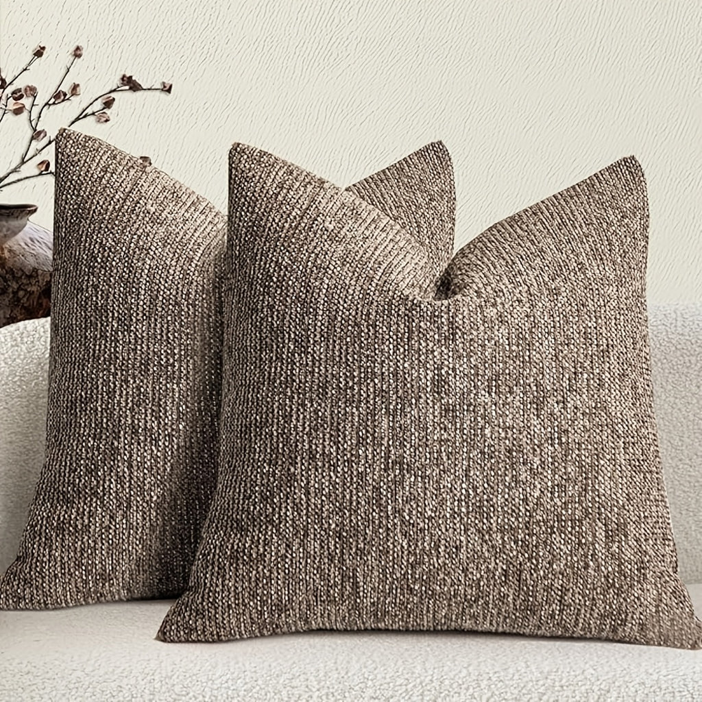 Capa de Almofada de Sofá de Pelúcia Granular Chenille 1 peça, Enchimento da Almofada Não Incluído, Capa de Almofada de Sofá Estilo Fazenda Moderna para Decoração de Casa, Fronha de Almofada de Sofá-cama com Design Versátil Minimalista Moderno, Material Chenille Adequado para Sofá-cama, Quarto