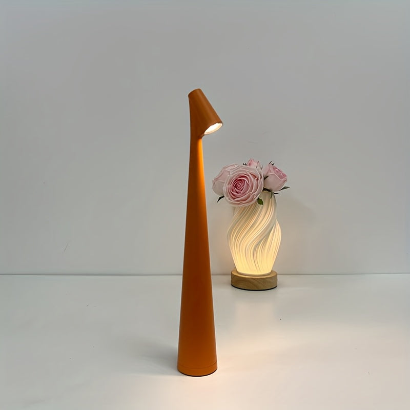 Lâmpada de mesa simples e criativa com LED, com três níveis de intensidade de toque, carregamento USB conveniente para transportar, adequada para estudo/sala de estar/quarto/bar/café/terraço.