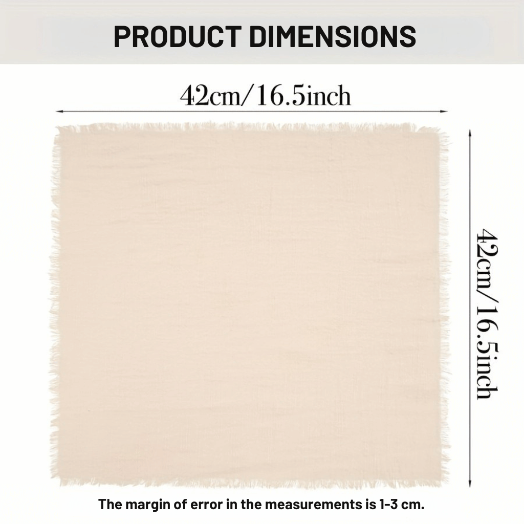 Rustic Fringe Linen Napkins Set