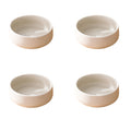 Conjunto de 4 peças; Pratos de cerâmica para temperar; Taças para condimentos; Pequenas taças laterais; Pequenas pratos laterais; Adequado para aperitivos, vários snacks, condimentos de mesa, molhos, conjunto de 4 pequenas taças com 8,89 cm, lavável na máquina de lavar louça e seguro para micro-ondas