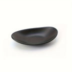Um Elegante Porta-Joias e Porta-Chaves Oval Preto, uma Caixa de Armazenamento em Melamina Fashion, Perfeita para Anéis, Chaves e Ornamentos, Ideal para Várias Festas. (Não Adequado para Contacto com Alimentos)