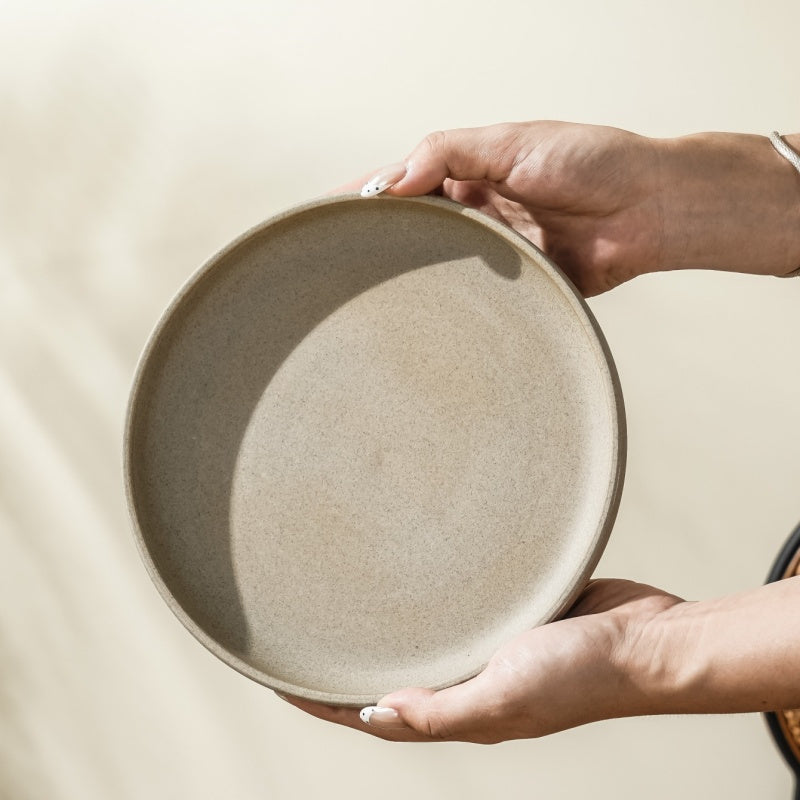 Prato de Jantar de Cerâmica 1 peça para Casa, Sala de Estar, Sala de Jantar, Louça de Cozinha, Prato de Lanche, Tigela de Doces, Dim Sum, Tigela de Salada, Prato de Armazenamento para Bolo, Prato de Frutas, Prato de Jantar para Cereais, Legumes, Carne, Pão, para Casa, Reuniões, Restaurantes