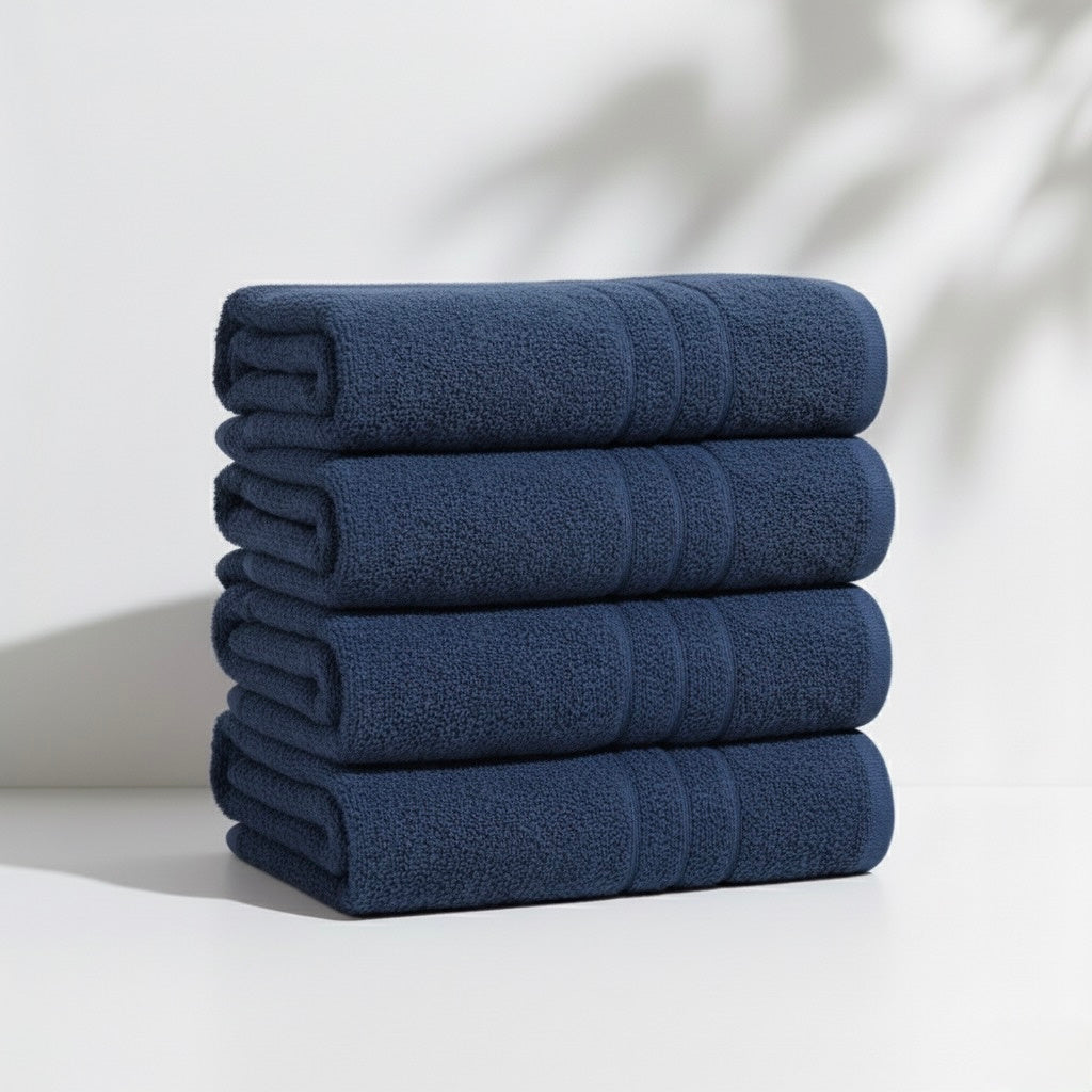 4 Peças Toalhas de Banho JUMBO | 78x158cm EXTRA GRANDE 500 GSM 100% Algodão | Super Absorventes, Secagem Rápida, Toalhas Grandes para Banheiro e Academia