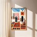 1 Pôster de Arte Boêmio - Decoração de Parede Étnica Adequada para Salas de Estar, Quartos, Banheiros, Cozinhas, Salas de Jantar e Escritórios - Impressão em Tela Sem Moldura, Arte de Tapete, Decorações, 2D Plano, Perfeito para Decoração de Ambientes