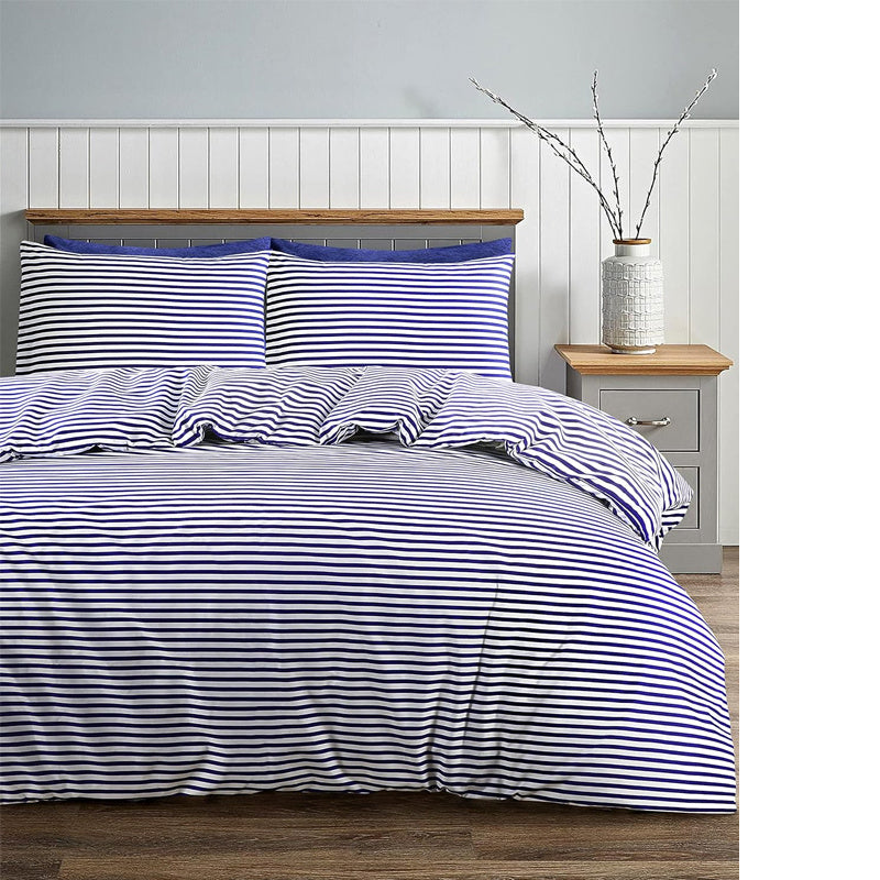 Elegant Striped Microfiber Bedding Set