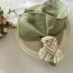 1 Toalhinha de Linho, Toalha de Mesa Quadrada de Cor Sólida de Alta Qualidade, Toalhita de Linho Decoração de Cozinha Hotel Restaurante Ocidental, Toalha de Mesa Quadrada Verde para Casamento (40Cm/15.75In)