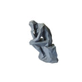 Estátua de Peça Cinza Homem Pensativo - Decoração para Mesa, Entrada, Escritório, Presente de Feriado e Aniversário