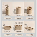1 Peça Acessórios para Banheiro em Resina, Dispensador de Sabonete e Loção, Porta-Escova de Dentes, Copo para Banheiro, Bandeja de Penteadeira, Bandejas para Banheiro, Saboneteira, Organizador de Banheiro, Acessórios para Banheiro em Material Imitação de Pedra, Decorações para Banheiro, Presente de
