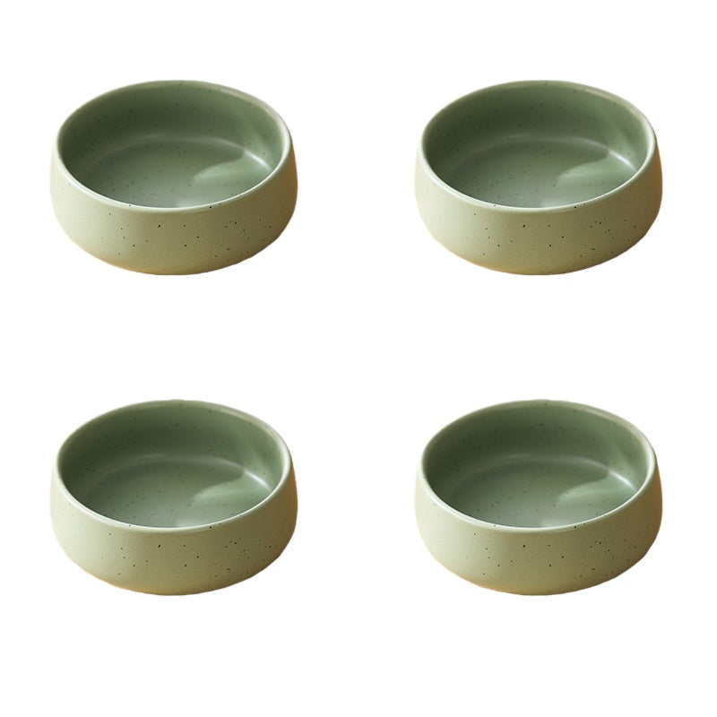 Conjunto de 4 peças; Pratos de cerâmica para temperar; Taças para condimentos; Pequenas taças laterais; Pequenas pratos laterais; Adequado para aperitivos, vários snacks, condimentos de mesa, molhos, conjunto de 4 pequenas taças com 8,89 cm, lavável na máquina de lavar louça e seguro para micro-ondas