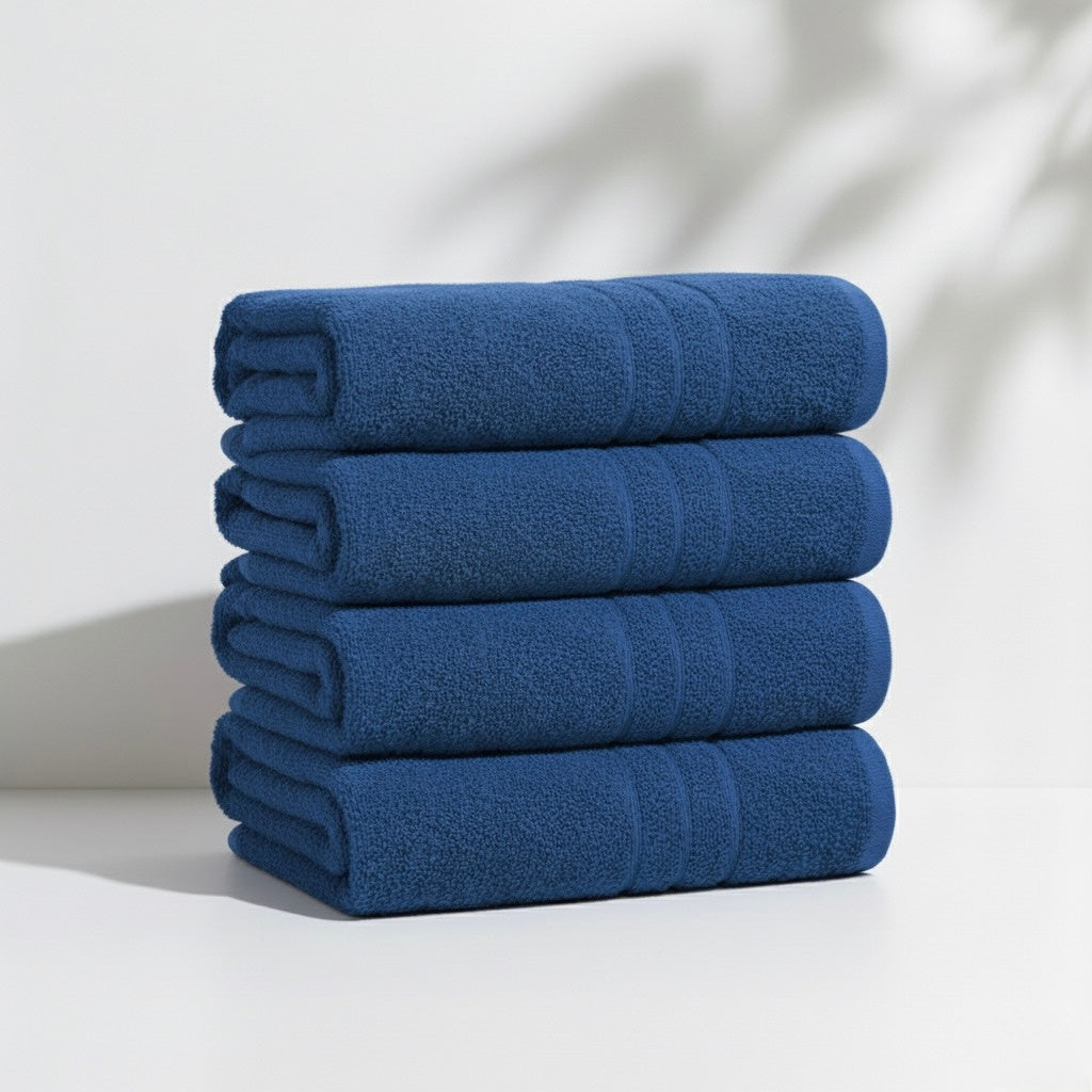 4 Peças Toalhas de Banho JUMBO | 78x158cm EXTRA GRANDE 500 GSM 100% Algodão | Super Absorventes, Secagem Rápida, Toalhas Grandes para Banheiro e Academia